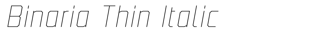 Binaria Thin Italic